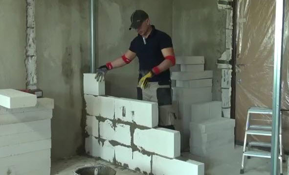 Укладка пеноблоков на раствор цементный комсомольцы завода стандарт бетон купаются